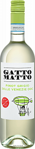 Белое Сухое Вино Gatto Matto Pinot Grigio Blanc 2020 г. 0.75 л