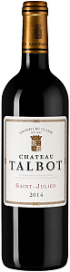 Красное Сухое Вино Chateau Talbot 2014 г. 0.75 л