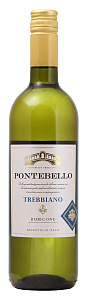 Белое Сухое Вино Pontebello Trebbiano Rubicone 0.75 л