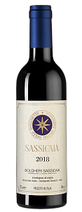 Красное Сухое Вино Sassicaia 2018 г. 0.375 л
