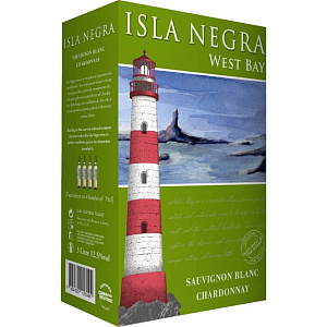 Белое Полусухое Вино Isla Negra Sauvignon Blanc Chardonnay West Bay 2019 г. 3 л Tetra Pak