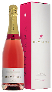 Розовое Брют Игристое вино Cava Nuviana Rosado 0.75 л Gift Box