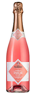 Розовое Брют Игристое вино безалкогольное Vina Albali Rose 2020 г. 0.75 л