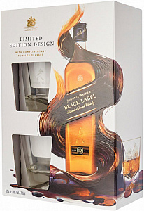 Виски Johnnie Walker Black Label 2 Glasses 0.7 л Gift Box