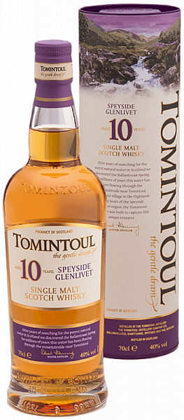 Виски Tomintoul Speyside Glenlivet Single Malt Scotch 10 Years Old 0.7 л Gift Box
