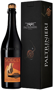 Красное Брют Шипучее вино Lambrusco dell'Emilia Solco 2022 г. 0.75 л Gift Box