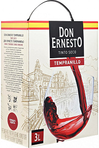 Красное Сухое Вино Don Ernesto Tempranillo 3 л