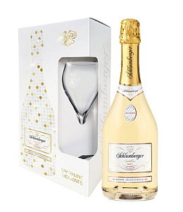 Белое Брют Игристое вино Schlumberger Sparkling Brut Klassik 1 Glass 0.75 л Gift Box