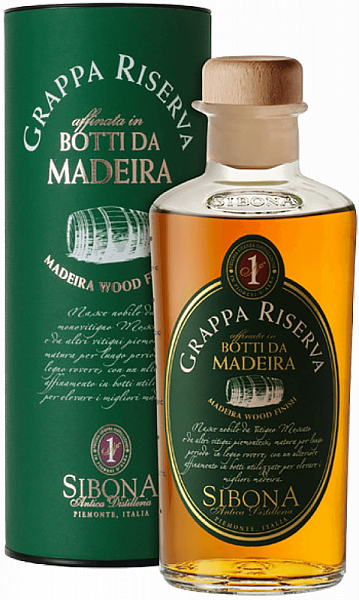 Граппа Sibona Riserva Madeira Wood Finish 0.5 л Gift Box