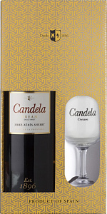 Херес Candela Cream 0.75 л Gift Box Set 1 Glass