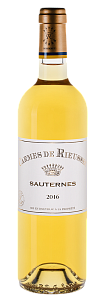 Белое Сладкое Вино Les Carmes de Rieussec 2016 г. 0.75 л