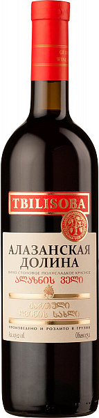 Вино Тбилисоба Алазанская Долина Красное 0.75 л