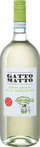 Белое Сухое Вино Gatto Matto Pinot Grigio 2020 г. 1.5 л