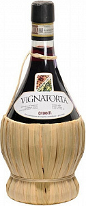 Красное Сухое Вино Castellare di Castellina Vignatorta Chiant Solomennaya Opletka 0.75 л