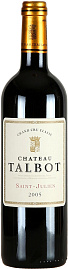 Вино Chateau Talbot Saint-Julien Grand Cru Classe 2005 г. 0.75 л