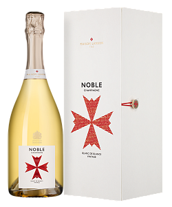 Белое Брют Шампанское Noble Champagne Blanc de Blancs Lanson 2005 г. 0.75 л в подарочной упаковке