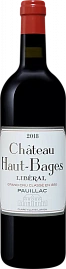 Вино Chateau Haut-Bages Libеral Pauillac AOC 2018 г. 0.75 л