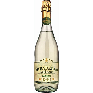 Белое Полусладкое Игристое вино Mirabello Lambrusco Bianco 0.75 л