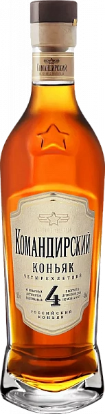 Коньяк Командирский 4 Года Треугольная Бутылка 0.5 л