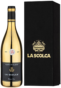 Белое Сухое Вино Gavi dei Gavi Etichetta Nera Golden La Scolca 2022 г. 0.75 л Gift Box