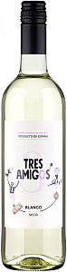 Белое Сухое Вино Tres Amigos Blanco Seco 0.75 л