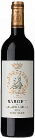 Вино Sarget du Gruaud-Larose 2018 г. 0.75 л