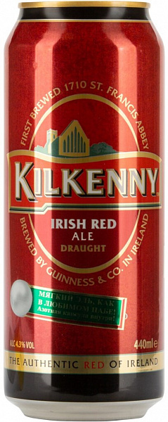 Пиво Kilkenny Draught with nitrogen capsule Can 0.44 л