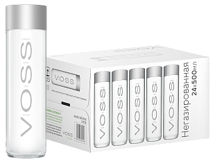 Вода негазированная VOSS 0.5 л 24 шт. пластик
