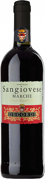 Вино Decordi Sangiovese 2019 г. 0.75 л