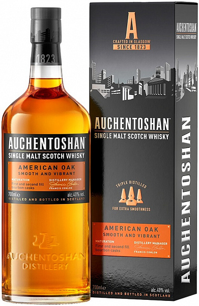 Виски Auchentoshan American Oak 0.7 л Gift Box