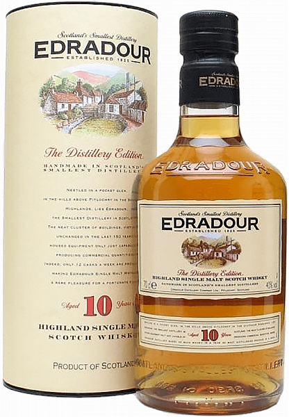 Виски Edradour Highland Single Malt Scotch 10 Years Old 0.7 л Gift Box