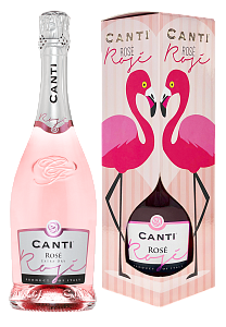 Розовое Брют Игристое вино Canti Rose Romantic 0.75 л Gift Box