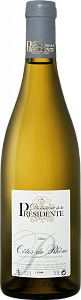 Белое Сухое Вино Domaine de la Presidente Cotes du Rhone AOC Blanc 2020 г. 0.75 л