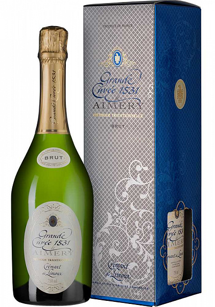 Игристое вино Grande Cuvee 1531 Cremant de Limoux Aimery Sieur d'Arques White 0.75 л Gift Box