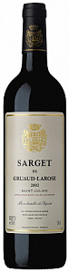 Красное Сухое Вино Sarget du Gruaud-Larose 2002 г. 0.75 л