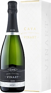 Игристое вино Cava Vinart Brut 0.75 л в подарочной упаковке