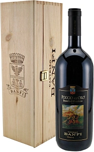 Красное Сухое Вино Castello Banfi Poggio all'Oro Brunello di Montalcino Riserva 2016 г. 1.5 л в подарочной упаковке