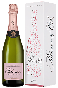 Шампанское Champagne Palmer & Co Rose Solera 0.75 л в подарочной упаковке