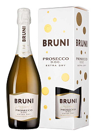 Игристое вино Prosecco Extra Dry Bruni 0.75 л Gift Box