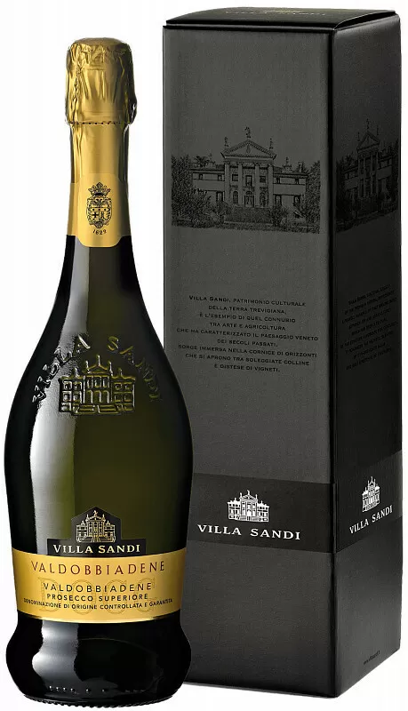 Белое Экстра драй Игристое вино Villa Sandi Valdobbiadene Prosecco Superiore Extra Dry 0.75 л Gift Box
