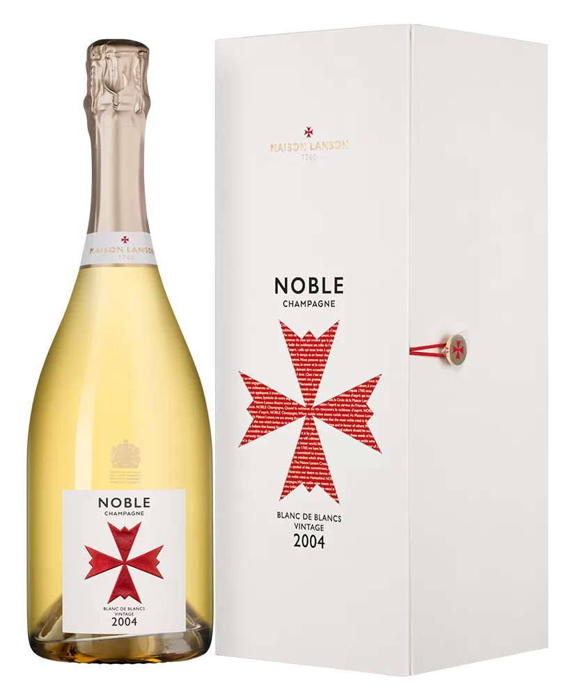 Шампанское Noble Champagne Blanc de Blancs Lanson 2004 г. 0.75 л Gift Box -  цена в Москве