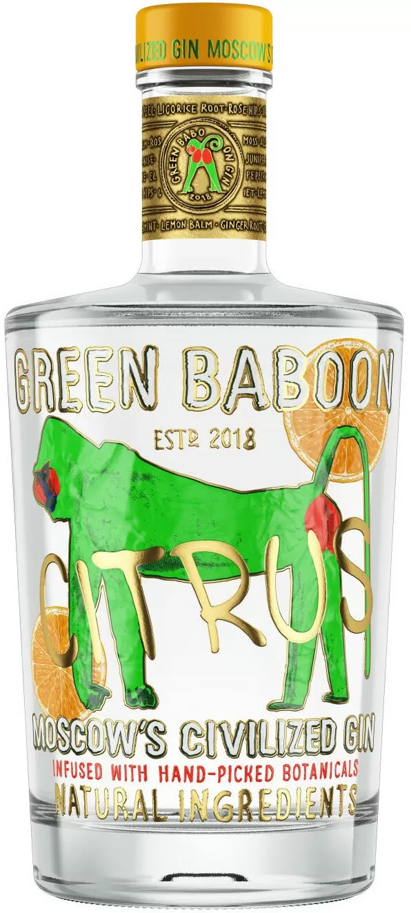 Джин Green Baboon Citrus 0.7 л купить в Москве – Грин Бабун Цитрус по цене  645 ₽