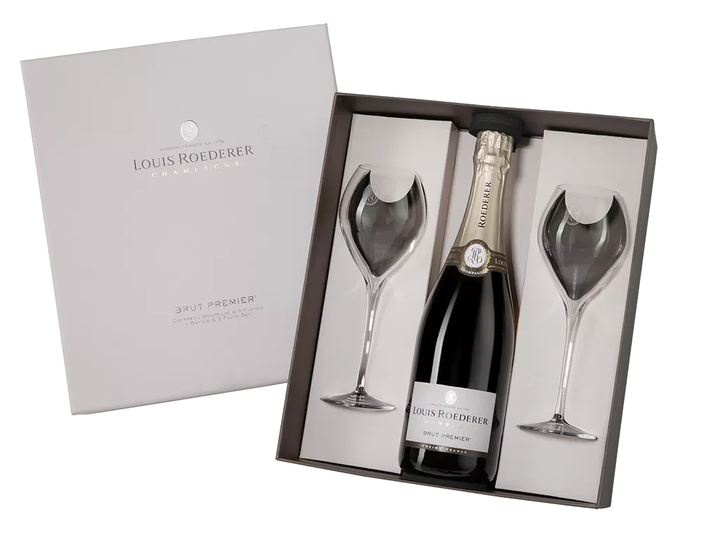 Шампанское Louis Roederer Brut Premier 0.75 л Gift Box Set 2 Glasses