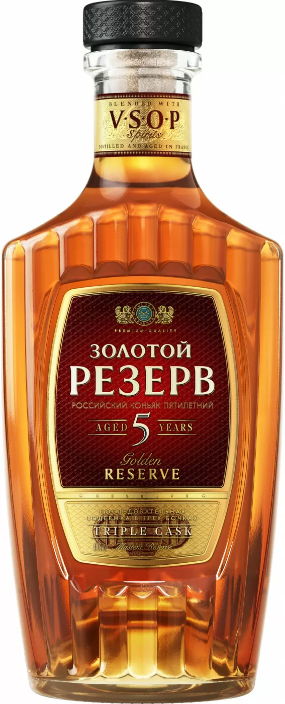 Коньяк Золотой Резерв 5 Лет 0.7 л купить в Москве – Golden Reserve 5 Years  Old по цене 822 ₽