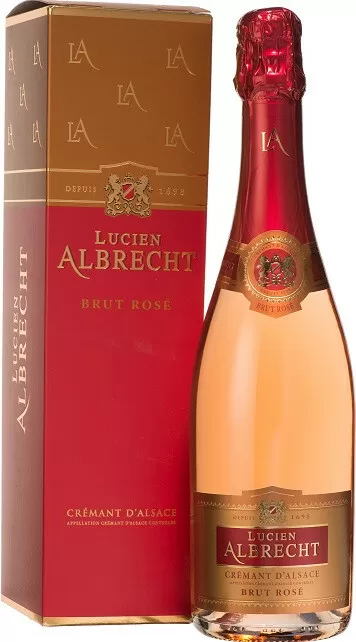 Розовое Брют Игристое вино Cremant d'Alsace Lucien Albrecht Brut Rose 1.5 л Gift Box