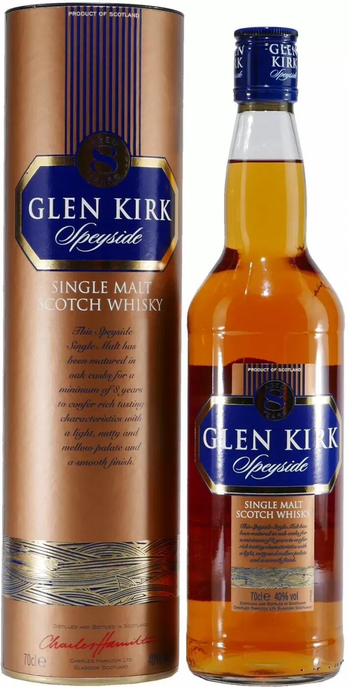 Виски Glen Kirk Speyside 8 Years Old in tube 0.7 л купить в Москве – Глен  Кирк Спейсайд 8 Лет по цене 4 429 ₽