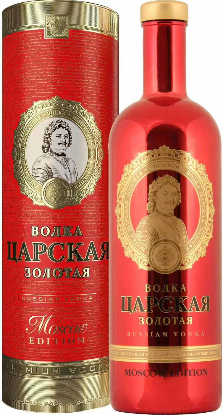 Водка Царская Золотая Москоу Эдишн 1 л Gift Box купить в Москве в магазинах  WINEMORE – Tsarskaja Gold Москоу Эдишн в подарочной коробке по цене 1 428 ₽